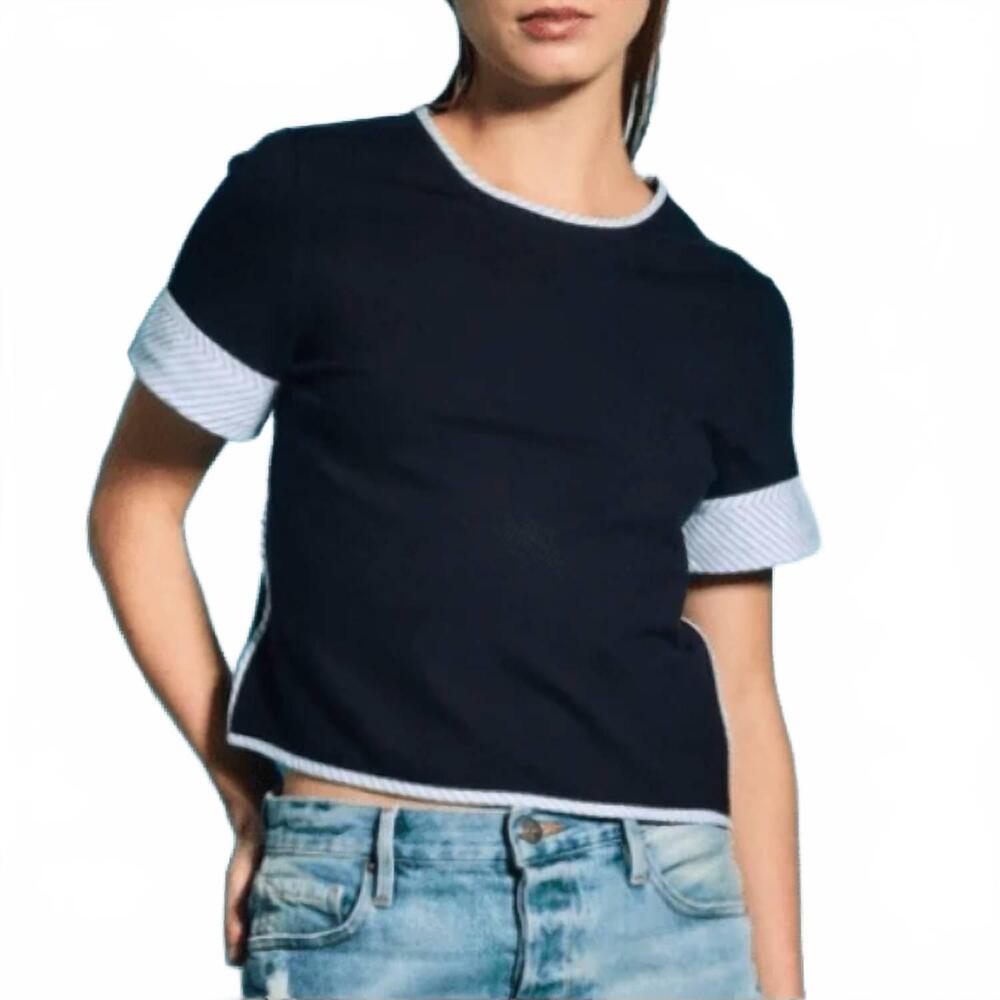 NEW WE-AR4 marina knit short sleeve tee in navy